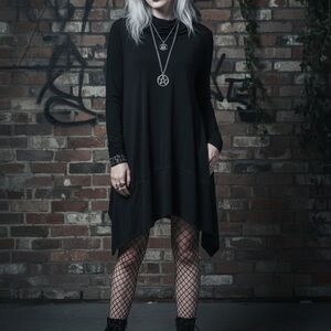 Black Asymmetrical Dress